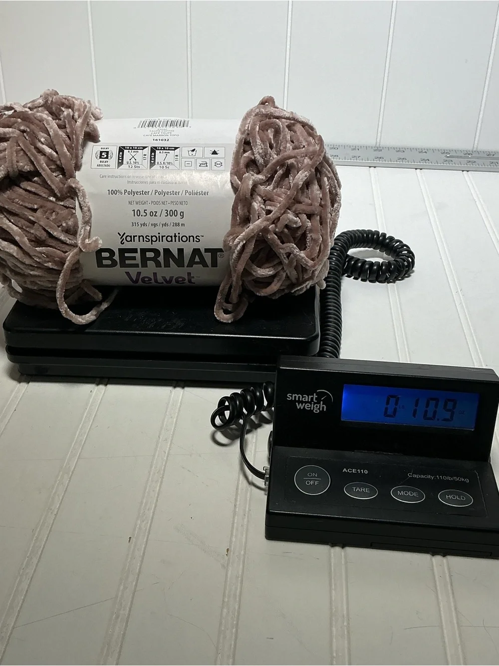 Bernat Velvet Yarnspirations Taupe coffee 10.5 Oz 492 Yds Full  Skeins Lot Of 2